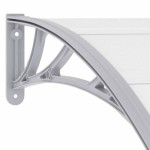 vidaXL Copertină de ușă, gri, 240 x 100 cm, PC vidaXL Copertină de ușă, gri, 240 x 100 cm, PC