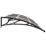 vidaXL Copertină de ușă, negru, 240 x 100 cm, PC vidaXL Copertină de ușă, negru, 240 x 100 cm, PC