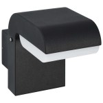 vidaXL Lampă de perete cu LED de exterior, negru, 9 W, oval vidaXL Lampă de perete cu LED de exterior, negru, 9 W, oval