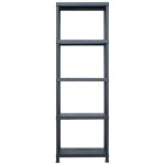 vidaXL Raft de depozitare, negru, 60 x 30 x 180 cm, plastic, 125 kg vidaXL Raft de depozitare, negru, 60 x 30 x 180 cm, plastic, 125 kg
