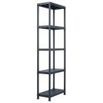 vidaXL Raft de depozitare, negru, 60 x 30 x 180 cm, plastic, 125 kg vidaXL Raft de depozitare, negru, 60 x 30 x 180 cm, plastic, 125 kg