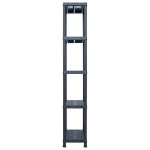 vidaXL Raft de depozitare, negru, 60 x 30 x 180 cm, plastic, 125 kg vidaXL Raft de depozitare, negru, 60 x 30 x 180 cm, plastic, 125 kg