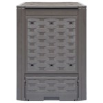 vidaXL Compostor de grădină, maro, 60x60x83 cm, 300 L plastic ratan vidaXL Compostor de grădină, maro, 60x60x83 cm, 300 L plastic ratan