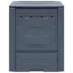 vidaXL Compostor de grădină, gri, 60 x 60 x 73 cm, 260 L vidaXL Compostor de grădină, gri, 60 x 60 x 73 cm, 260 L