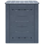 vidaXL Compostor de grădină, gri, 60 x 60 x 73 cm, 260 L vidaXL Compostor de grădină, gri, 60 x 60 x 73 cm, 260 L