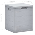 vidaXL Ladă de depozitare pentru grădină, 90 L, gri deschis vidaXL Ladă de depozitare pentru grădină, 90 L, gri deschis