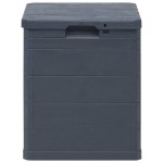 vidaXL Ladă de depozitare pentru grădină, antracit, 90 L vidaXL Ladă de depozitare pentru grădină, antracit, 90 L