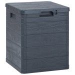 vidaXL Ladă de depozitare pentru grădină, antracit, 90 L vidaXL Ladă de depozitare pentru grădină, antracit, 90 L