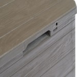 vidaXL Ladă de depozitare pentru grădină, maro, 90 L vidaXL Ladă de depozitare pentru grădină, maro, 90 L