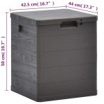 vidaXL Ladă de depozitare pentru grădină, maro, 90 L vidaXL Ladă de depozitare pentru grădină, maro, 90 L
