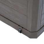 vidaXL Ladă de depozitare pentru grădină, maro, 280 L vidaXL Ladă de depozitare pentru grădină, maro, 280 L