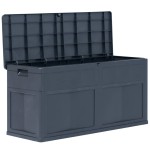 vidaXL Ladă de depozitare de grădină, negru, 320 L vidaXL Ladă de depozitare de grădină, negru, 320 L