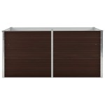 vidaXL Strat înălțat de grădină, maro, 160x80x77 cm, oțel galvanizat vidaXL Strat înălțat de grădină, maro, 160x80x77 cm, oțel galvanizat