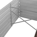 vidaXL Strat înălțat de grădină, maro, 240x80x77 cm, oțel galvanizat