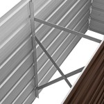 vidaXL Strat înălțat de grădină, maro, 160x40x77 cm, oțel galvanizat