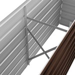 vidaXL Strat înălțat de grădină, maro, 160x40x45 cm, oțel galvanizat vidaXL Strat înălțat de grădină, maro, 160x40x45 cm, oțel galvanizat