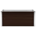 vidaXL Strat înălțat de grădină, maro, 100x40x45 cm, oțel galvanizat