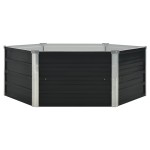 vidaXL Strat înălțat de grădină antracit 129x129x45 cm oțel galvanizat