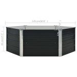 vidaXL Strat înălțat de grădină antracit 129x129x45 cm oțel galvanizat