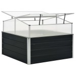 vidaXL Seră, antracit, 100x100x77 cm, oțel galvanizat