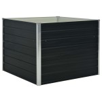 vidaXL Strat înălțat de grădină antracit 100x100x77 cm oțel galvanizat