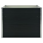 vidaXL Strat înălțat de grădină antracit 100x100x77 cm oțel galvanizat