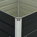 vidaXL Strat înălțat de grădină antracit 100x100x77 cm oțel galvanizat