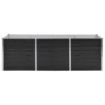 vidaXL Strat înălțat de grădină antracit 240x80x77 cm oțel galvanizat vidaXL Strat înălțat de grădină antracit 240x80x77 cm oțel galvanizat