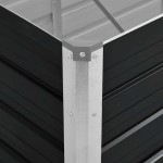 vidaXL Strat înălțat de grădină antracit 240x80x77 cm oțel galvanizat vidaXL Strat înălțat de grădină antracit 240x80x77 cm oțel galvanizat