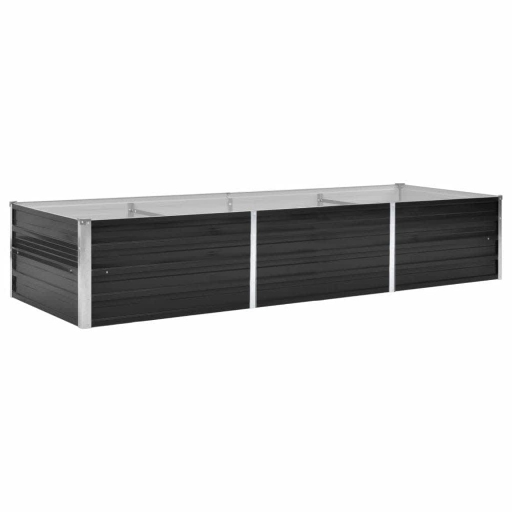 vidaXL Strat înălțat de grădină antracit 240x80x45 cm oțel galvanizat