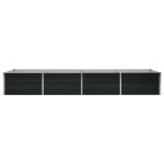 vidaXL Strat înălțat de grădină antracit 320x80x45 cm oțel galvanizat