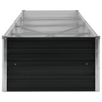 vidaXL Strat înălțat de grădină antracit 320x80x45 cm oțel galvanizat
