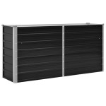 vidaXL Strat înălțat de grădină antracit 160x40x77 cm oțel galvanizat