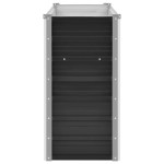 vidaXL Strat înălțat de grădină antracit 160x40x77 cm oțel galvanizat