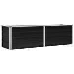 vidaXL Strat înălțat de grădină antracit 160x40x45 cm oțel galvanizat