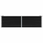 vidaXL Strat înălțat de grădină antracit 160x40x45 cm oțel galvanizat