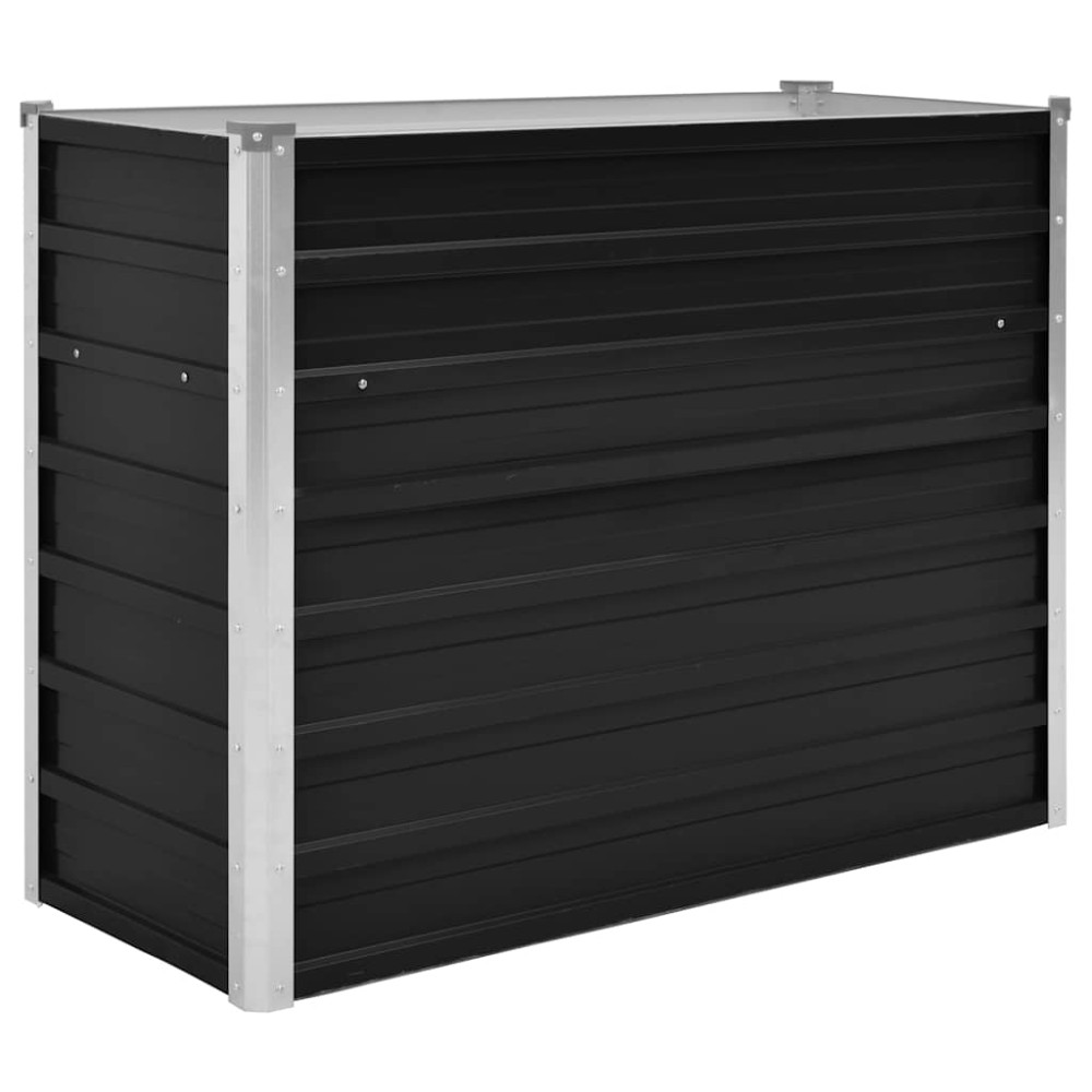 vidaXL Strat înălțat de grădină antracit 100x40x77 cm oțel galvanizat