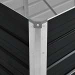 vidaXL Strat înălțat de grădină antracit 100x40x77 cm oțel galvanizat