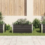 vidaXL Strat înălțat de grădină antracit 100x40x45 cm oțel galvanizat