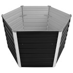 vidaXL Strat înălțat de grădină antracit 129x129x77 cm oțel galvanizat