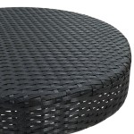 vidaXL Masă de grădină, negru, 60,5 x 106 cm, poliratan