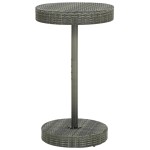vidaXL Masă de grădină, gri, 60,5 x 106 cm, poliratan vidaXL Masă de grădină, gri, 60,5 x 106 cm, poliratan