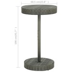 vidaXL Masă de grădină, gri, 60,5 x 106 cm, poliratan vidaXL Masă de grădină, gri, 60,5 x 106 cm, poliratan