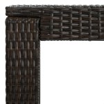 vidaXL Masă de bar de grădină, maro, 60,5 x 60,5 x 110,5 cm, poliratan