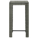 vidaXL Masă de bar de grădină, gri, 60,5 x 60,5 x 110,5 cm, poliratan vidaXL Masă de bar de grădină, gri, 60,5 x 60,5 x 110,5 cm, poliratan