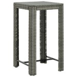 vidaXL Masă de bar de grădină, gri, 60,5 x 60,5 x 110,5 cm, poliratan vidaXL Masă de bar de grădină, gri, 60,5 x 60,5 x 110,5 cm, poliratan