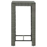 vidaXL Masă de bar de grădină, gri, 60,5 x 60,5 x 110,5 cm, poliratan vidaXL Masă de bar de grădină, gri, 60,5 x 60,5 x 110,5 cm, poliratan