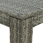 vidaXL Masă de bar de grădină, gri, 60,5 x 60,5 x 110,5 cm, poliratan vidaXL Masă de bar de grădină, gri, 60,5 x 60,5 x 110,5 cm, poliratan