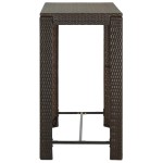 vidaXL Masă de bar de grădină, maro, 100 x 60,5 x 110,5 cm, poliratan vidaXL Masă de bar de grădină, maro, 100 x 60,5 x 110,5 cm, poliratan