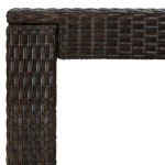 vidaXL Masă de bar de grădină, maro, 100 x 60,5 x 110,5 cm, poliratan vidaXL Masă de bar de grădină, maro, 100 x 60,5 x 110,5 cm, poliratan